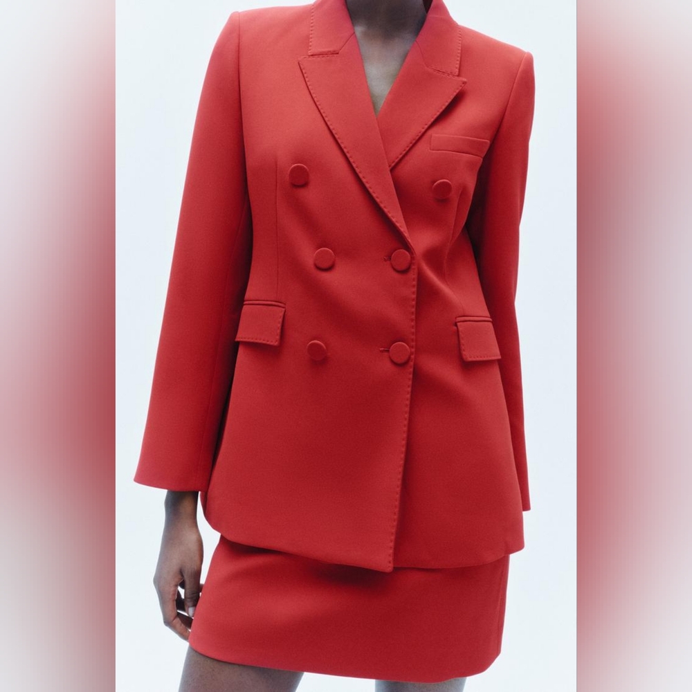 Zara ZW Limited Collection Tailored Double Breasted Jacket NWT